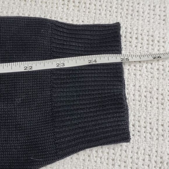 Byron Nelson Crewneck 79% Silk Aysymetrical Design Embroidered Sz L Sweater - Picture 10 of 10